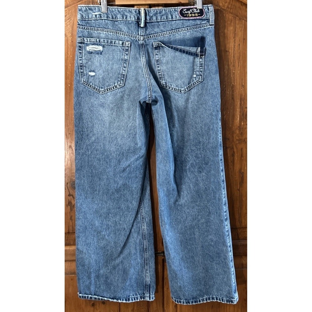 RARE Women's Hollister Surf Club 1998 Baggy Jeans Low Rise Y2K Skater 6/28